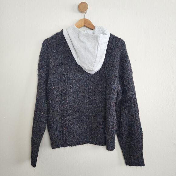 Aerie Offline Ribbed Sweater Hoodie NWT - Charcoal Gray XS - Picture 12 of 12